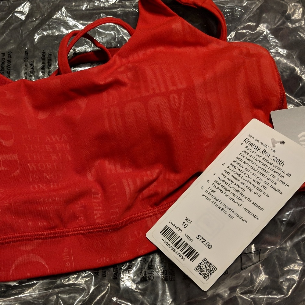 Energy Bra *20Y red manifesto